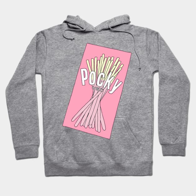 Kawaii Strawberry Pocky Hoodie by PeachPantone